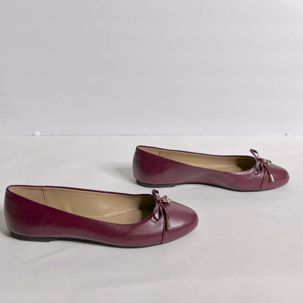 Michael Kors Melody Toe Cap Bow Ballet Flat Shoes - Picture 10 of 12